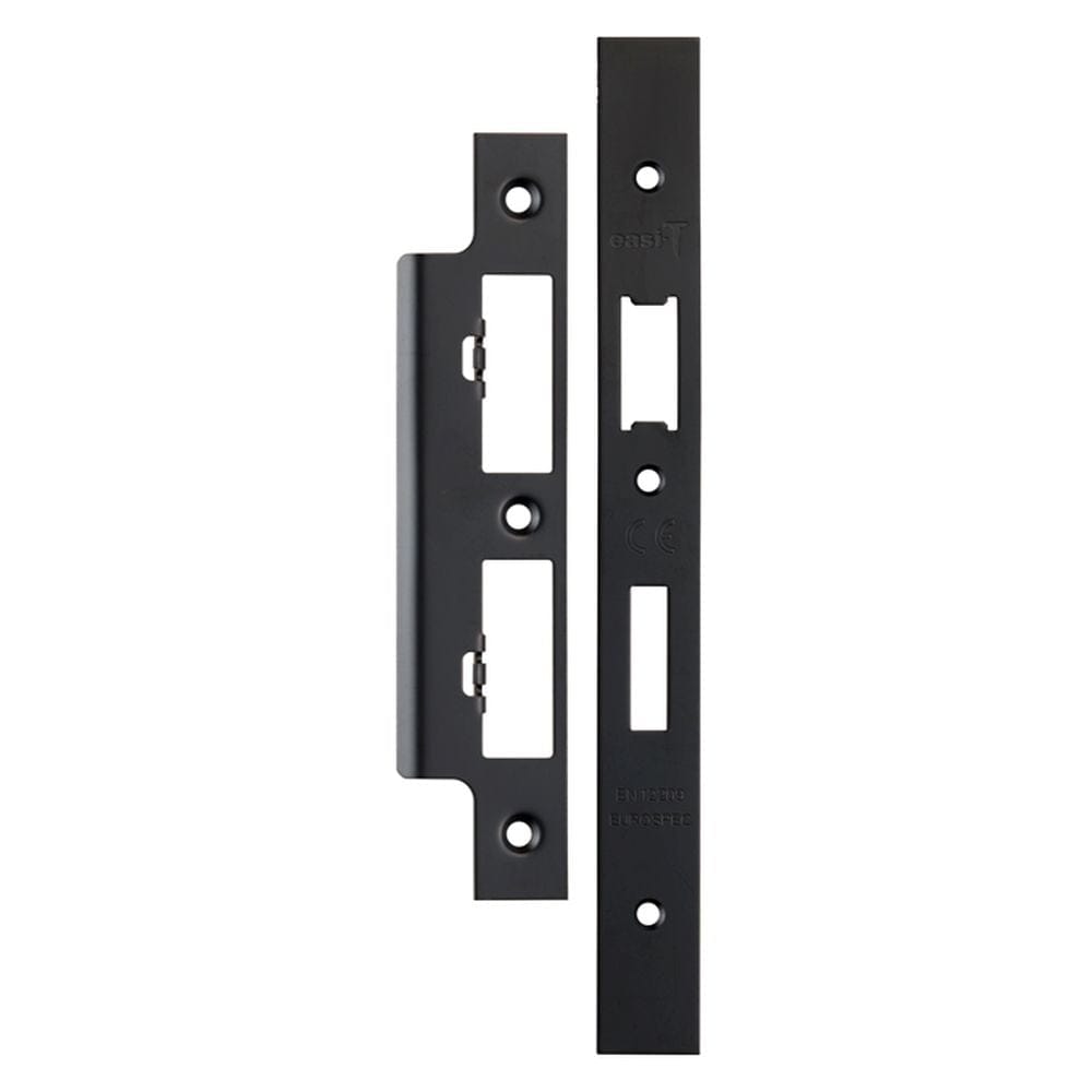Eurospec Locks & Latches Matt Black / DIN Accessory Pack Eurospec - Din Sash Bathroom Forend & Strike Pack