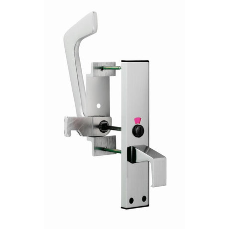 Eurospec Door Furniture Polished Anodised Aluminium / No / Easy Turn & Release Eurospec - Disabled Toilet Handle Set PAA - Polished Anodised Aluminium