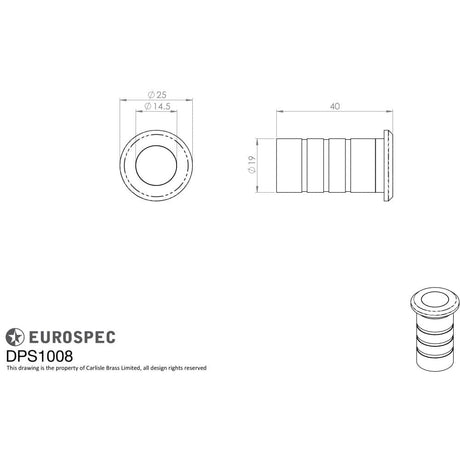 Eurospec Locks & Latches Satin Stainless Steel / Dust Proof Socket Eurospec - Dust Proof Socket - Satin Stainless Steel