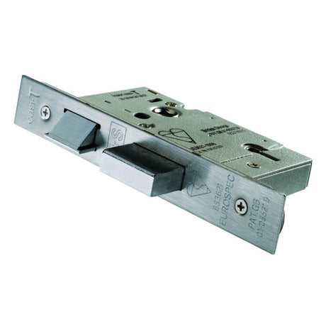 Eurospec Locks & Latches Satin Stainless Steel / 5 Lever Sashlocks / 2.5" / 65mm Eurospec - Easi T 5 Lever BS Sashlock 64mm - SSS