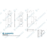 Eurospec Locks & Latches Satin Stainless Steel / 5 Lever Deadlocks / 2.5" / 65mm Eurospec - Easi-T 5 Lever Deadlock 64mm - Satin Stainless Steel