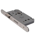 Eurospec Locks & Latches Satin Stainless Steel / DIN Bathroom Lock Eurospec - Easi-T Din Bathroom Lock Radius - Satin Stainless Steel