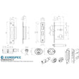 Eurospec Locks & Latches Satin Stainless Steel / Euro Profile Sashlocks / 2.5" / 65mm Eurospec - Easi T Euro Profile BS Cylinder and Turn Sashlock 64mm - Satin Stainl