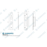 Eurospec Locks & Latches Bright Stainless Steel / Fixing Packs Eurospec - Easi T Forend Strike & FIxing Pack To Suit BS 5 Lever Sashlock-Bright