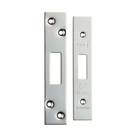Eurospec Locks & Latches Polished Stainless Steel / Fixing Packs Eurospec - Easi T Forend Strikes & Fixing Pack Deadlocks-Bright Stainless Steel-