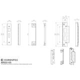 Eurospec Locks & Latches PVD / Sashlock Rebate Sets Eurospec - Easi - T Rebate Set Sashlock 13Mm