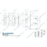 Eurospec Locks & Latches Satin Nickel / Bathroom Lock / 3" / 76mm Eurospec - Easi-T Residential Bathroom Lock 78mm - Satin Nickel