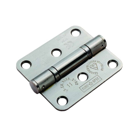Eurospec Hinges Satin Stainless Steel / Ball Bearing Hinges / 3" (76mm) Eurospec - Enduro Grade 11 Ball Bearing Hinge Radius 76 x 66mm - SSS