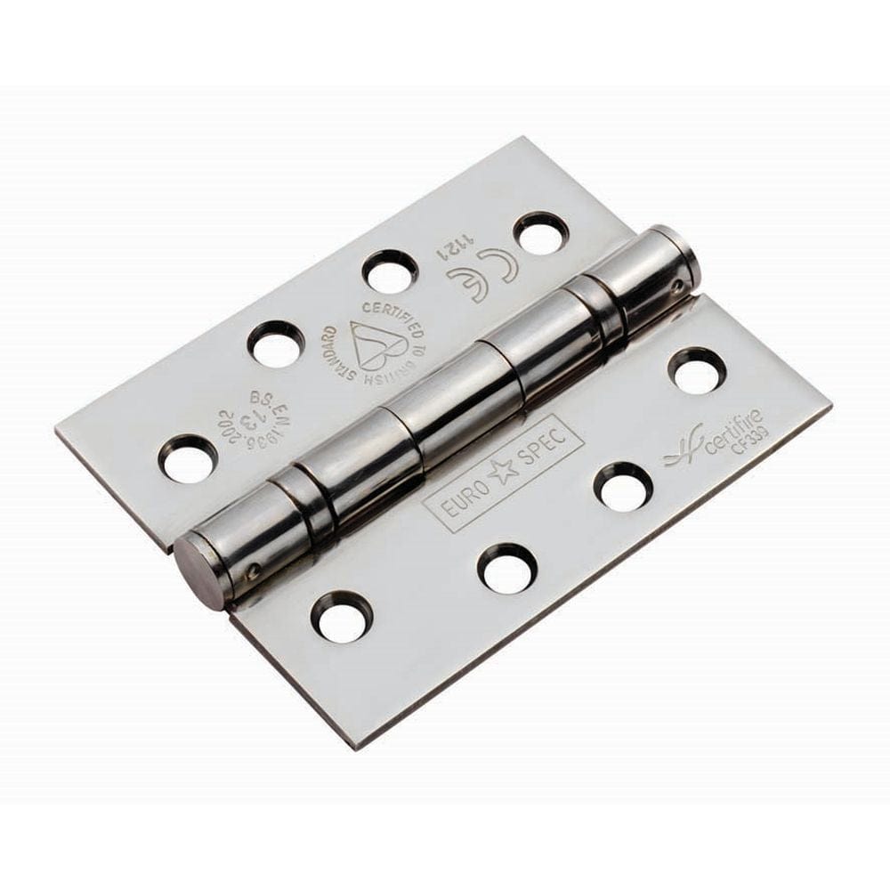 Eurospec Hinges Polished Stainless Steel / Ball Bearing Hinges / 4" x (102mm) Eurospec - Enduro Grade 13 Ball Bearing Hinge - BSS