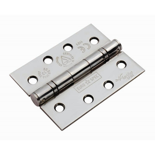 Eurospec Hinges Polished Stainless Steel / Ball Bearing Hinges / 4" x (102mm) Eurospec - Enduro Grade 13 Ball Bearing Hinge - BSS
