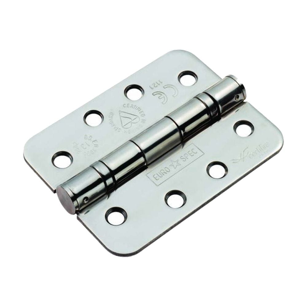 Eurospec Hinges Polished Stainless Steel / Ball Bearing Hinges / 4" x (102mm) Eurospec - Enduro Grade 13 Ball Bearing Hinge Radius 102 x 76mm - BSS