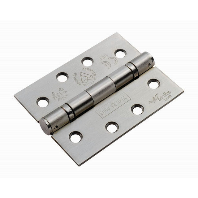 Eurospec Hinges Satin Stainless Steel / Ball Bearing Hinges / 4" x (102mm) Eurospec - Enduro Grade 13 Ball Bearing Hinge - SSS