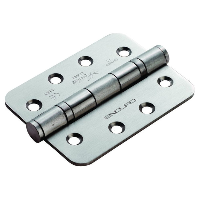 Eurospec Hinges Satin Stainless Steel / Ball Bearing Hinges / 4" x (102mm) Eurospec - Enduro Grade 13 Ball Bearing P Hinge Radius 102 x 76mm - SSS
