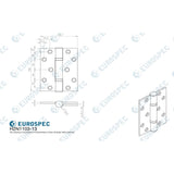 Eurospec Hinges Satin Stainless Steel / Ball Bearing Hinges / 4" x (102mm) Eurospec - Enduromax Grade 13 Thrust Bearing Hinge - SSS