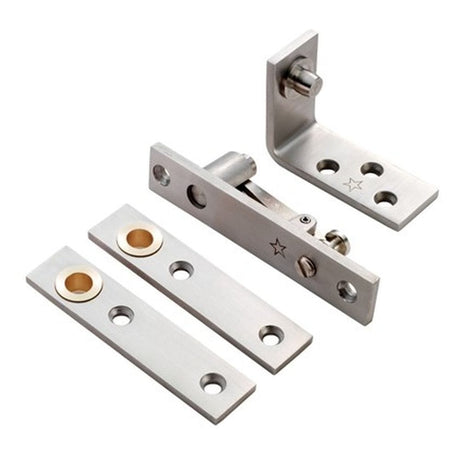 Eurospec Hinges Satin Stainless Steel / Ball Bearing Hinges Eurospec - Enduromax Standard Thrust Bearing Pivot Set - SSS