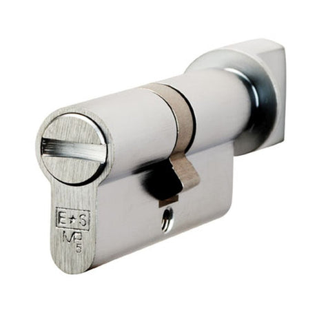 Eurospec Locks & Latches Satin Chrome / 35 x 35mm / Euro Cylinder & Turn Eurospec - Euro Bathroom Cylinder and Turn - Satin Chrome