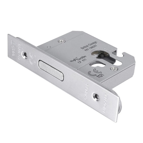 Eurospec Locks & Latches Satin Stainless Steel / Euro Profile Deadlocks / 2.5" / 65mm Eurospec - Euro Profile High Security Cylinder Deadlock (replacement lock case o