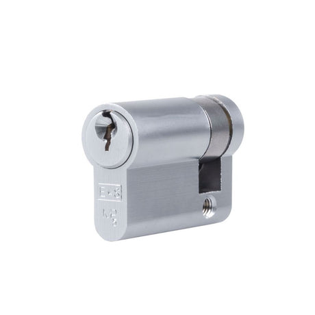 Eurospec Locks & Latches Satin Chrome / 35 x 10mm / Euro Cylinders Single Eurospec - Euro Single Cylinder - Satin Chrome