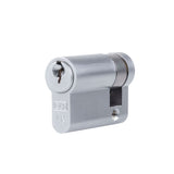 Eurospec Locks & Latches Satin Chrome / 40 x 10mm / Euro Cylinders Single Eurospec - Euro Single Cylinder - Satin Chrome