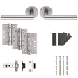 Eurospec Door Furniture Satin Stainless Steel / Latch Handle Pack Eurospec - FDP Door Pack - FDP1192SSS - Satin Stainless Steel