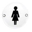 Eurospec Door Furniture Satin Anodised Aluminium / Signs Eurospec - Female Symbol - Satin Anodised Aluminium