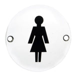 Eurospec Door Furniture Satin Anodised Aluminium / Signs Eurospec - Female Symbol - Satin Anodised Aluminium