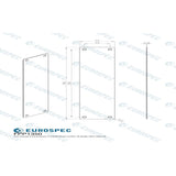 Eurospec Door Furniture Polished Stainless Steel / Finger Plates / 350 x 75mm Eurospec - Finger Plate Plain 350 x 75mm - PSS
