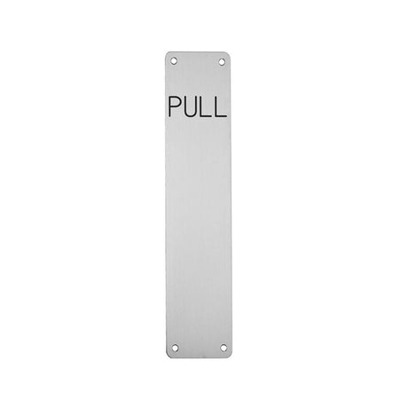 Eurospec Door Furniture Satin Stainless Steel / Finger Plates / 300 x 75mm Eurospec - Finger Plate Pull 300 x 75mm - SSS