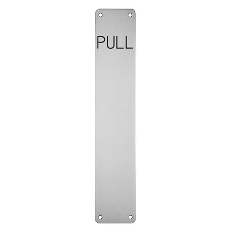 Eurospec Door Furniture Satin Stainless Steel / Finger Plates / 350 x 75mm Eurospec - Finger Plate Pull 350 x 75mm - SSS