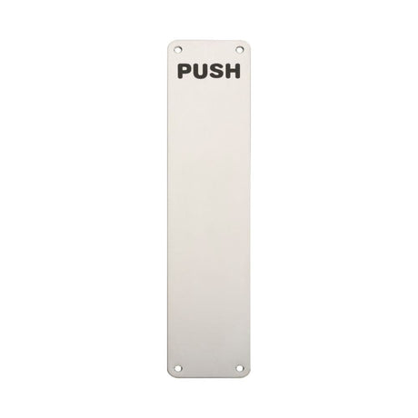 Eurospec Door Furniture Polished Stainless Steel / Finger Plates / 350 x 75mm Eurospec - Finger Plate Push 350 x 75mm - PSS