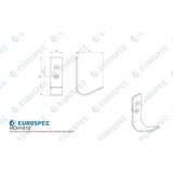 Eurospec Accessories Satin Stainless Steel / Single Coat Hooks Eurospec - Flat Coat Hook - Satin Stainless Steel