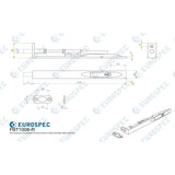 Eurospec Accessories Satin Stainless Steel / Flush Bolts Eurospec - Flush Bolt Radius - Satin Stainless Steel