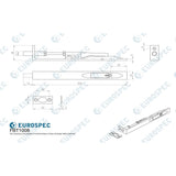 Eurospec Accessories Satin Stainless Steel / Flush Bolts Eurospec - Flush Bolt - Satin Stainless Steel