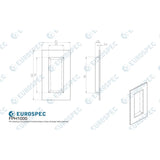 Eurospec Cabinet Hardware Polished Stainless Steel / Flush Handle / Rectangular Eurospec - Flush Pull - Bright Stainless Steel