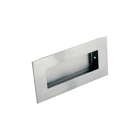 Eurospec Cabinet Hardware Satin Stainless Steel / Flush Handle / Rectangular Eurospec - Flush Pull - Satin Stainless Steel