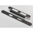 Eurospec Locks & Latches Matt Black / DIN Accessory Pack Eurospec - Forend Strike and Fixing Pack to suit Din Euro Sash/Bathroom Lock (Se