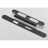 Eurospec Locks & Latches Matt Black / DIN Accessory Pack Eurospec - Forend Strike and Fixing Pack to suit Din Euro Sash/Bathroom Lock (Se