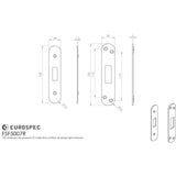 Eurospec Locks & Latches Matt Black / Fixing Packs Eurospec - Forend Strike & Fixing Pack to suit Architectural Deadlocks (EDS/LDS)