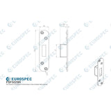 Eurospec Locks & Latches Satin Stainless Steel / Fixing Packs Eurospec - Forend Strike & Fixing Pack To Suit BS8621 Cylinder Deadlock-Satin St