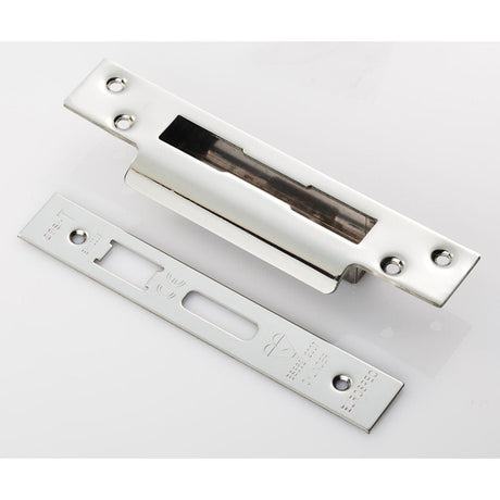 Eurospec Locks & Latches Bright Stainless Steel / Fixing Packs Eurospec - Forend Strike & Fixing Pack To Suit BS8621 Cylinder Sashlock-Bright S