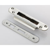Eurospec Locks & Latches Bright Stainless Steel / Fixing Packs Eurospec - Forend Strike & Fixing Pack To Suit BS8621 Cylinder Sashlock-Bright S