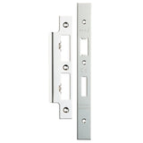 Eurospec Locks & Latches Bright Stainless Steel / DIN Accessory Pack Eurospec - Forend Strike & Fixing Pack To Suit Din Euro Sash/Bathroom Lock-Brigh