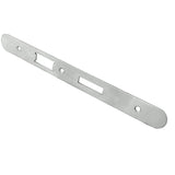 Eurospec Locks & Latches Satin Stainless Steel / DIN Accessory Pack Eurospec - Forend Strike & Fixing Pack To Suit Din Euro Sash/Bathroom Lock-Satin
