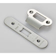 Eurospec Locks & Latches Bright Stainless Steel / Fixing Packs Eurospec - Forend Strike & Fixing Pack To Suit Flat Latch FLL5030-Bright Stainle