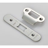 Eurospec Locks & Latches Bright Stainless Steel / Fixing Packs Eurospec - Forend Strike & Fixing Pack To Suit Flat Latch FLL5030-Bright Stainle