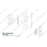 Eurospec Locks & Latches PVD / Fixing Packs Eurospec - Forend Strike & Fixing Pack To Suit Flat Latch FLL5030-PVD-Square For