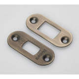Eurospec Locks & Latches Antique Brass / Fixing Packs Eurospec - Forend Strike & Fixing Pack to suit Heavy Duty Tubular Deadbolt Radiu