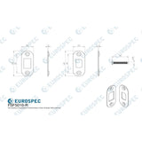 Eurospec Locks & Latches Matt Black / Fixing Packs Eurospec - Forend Strike & Fixing Pack to suit Heavy Duty Tubular Deadbolt Radiu