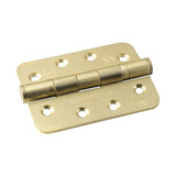 Eurospec Hinges Satin Brass / Ball Bearing Hinges / 4" x (102mm) Eurospec - Grade 13 Ball Bearing P Hinge Radius 102 x 76mm - Satin Brass