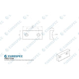 Eurospec Accessories Satin Stainless Steel / Handrail Brackets Eurospec - Handrail Bracket Saddle - Satin Stainless Steel